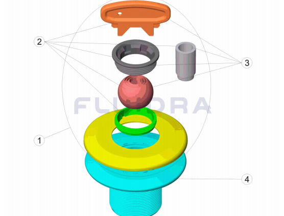 00295 recambio boquilla impulsion multiflow piscinas hormigon