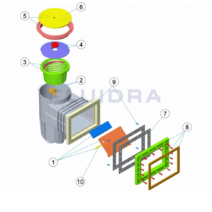 01461 recambio skimmer piscinas liner y prefabricada con boca standar y tapa circular
