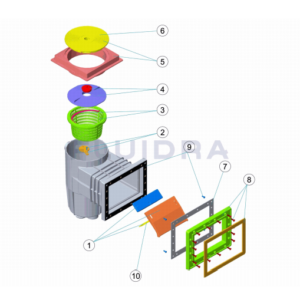 01462 recambio skimmer piscinas liner y prefabricada con boca standar y tapa cuadrada