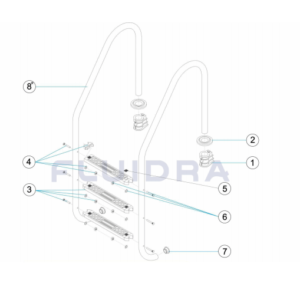 05488 escalera standar AISI-304 astralpool