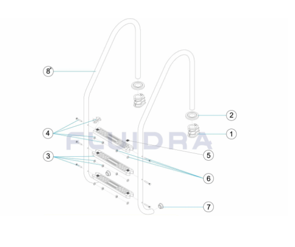05488 escalera standar AISI-304 astralpool