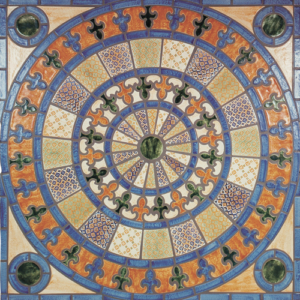 roseton armas NATUCER PINTADO A MANO